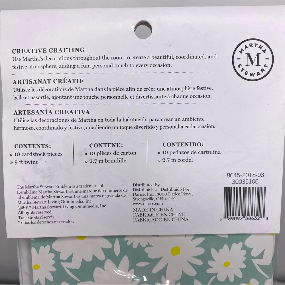 Martha Stewart Garland & Banner Decorations Lot of 3
